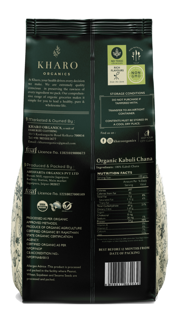 Organic Kabuli Chana (Chickpea)