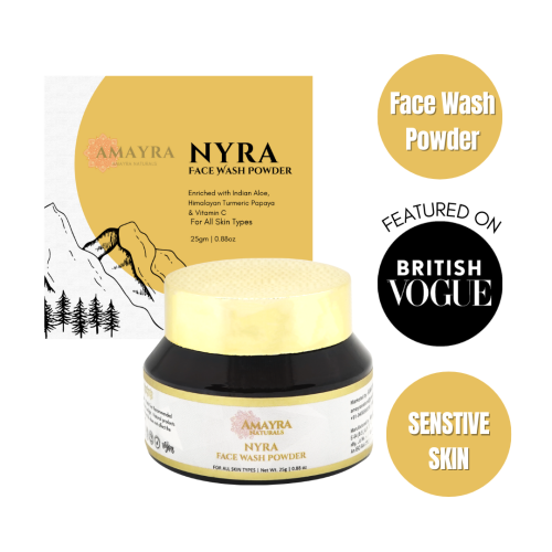 Amayra Naturals nyra face wash powder for sensitive skin