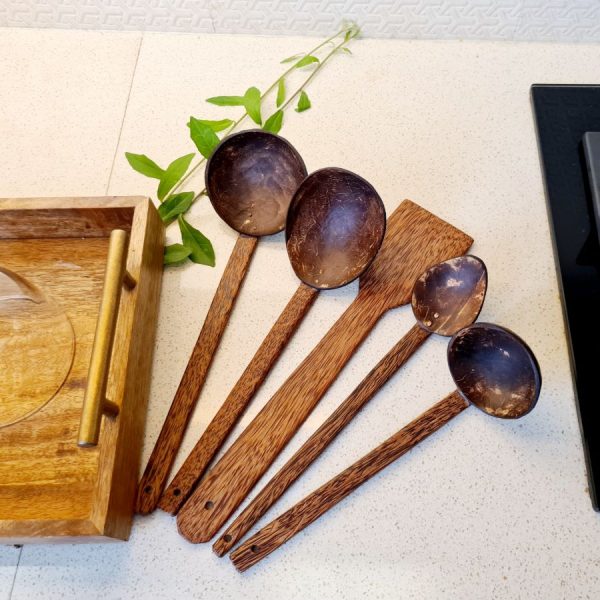 wooden spatula cooking set