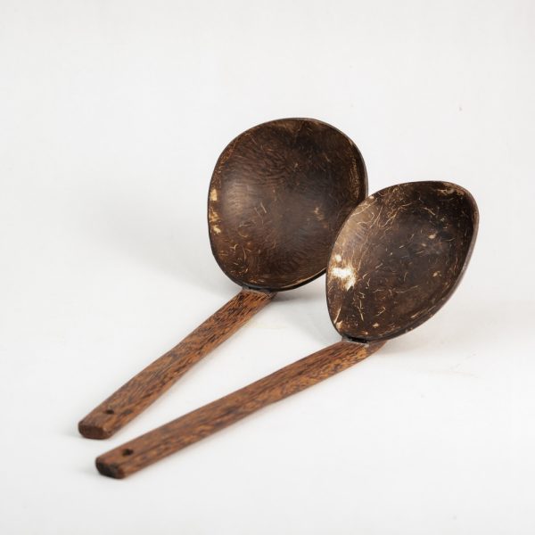 Natural Handmade Coconut Shell Serving Spoon - Image 3