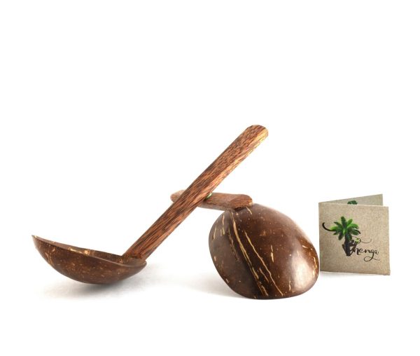 Natural Handmade Coconut Shell Serving Spoon - Image 4