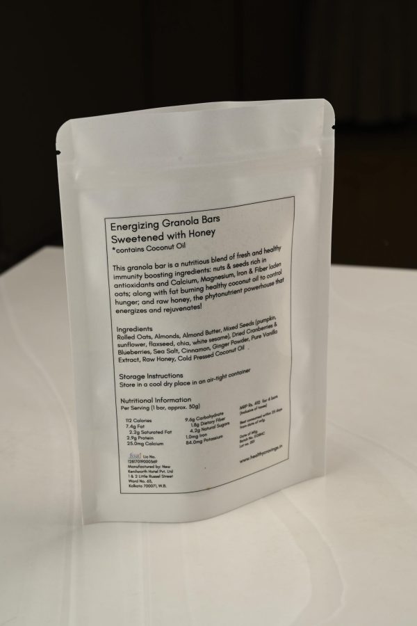 Energizing granola bars product information