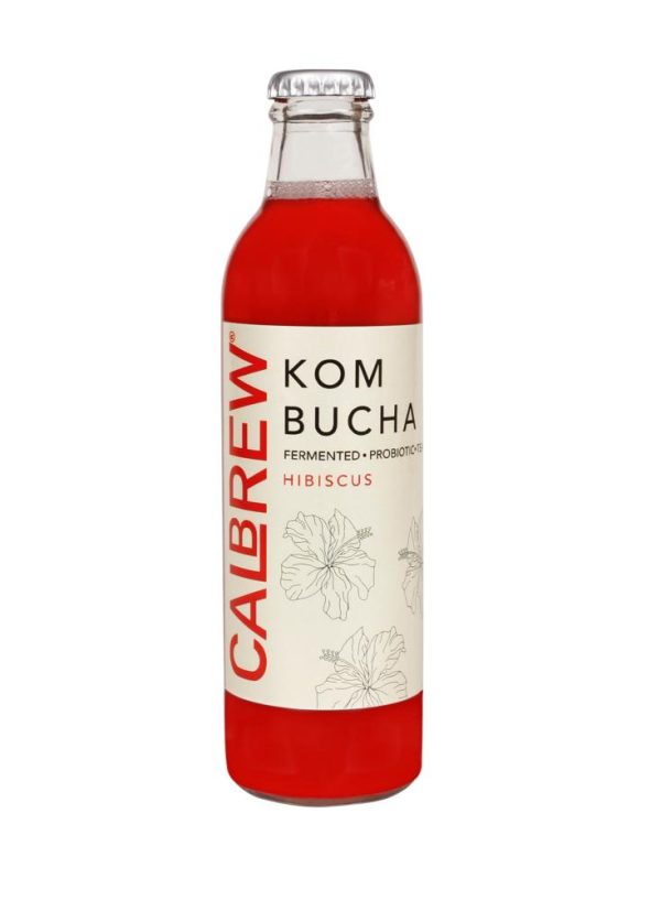 Calbrew hibiscus flavored kombucha healthy drink