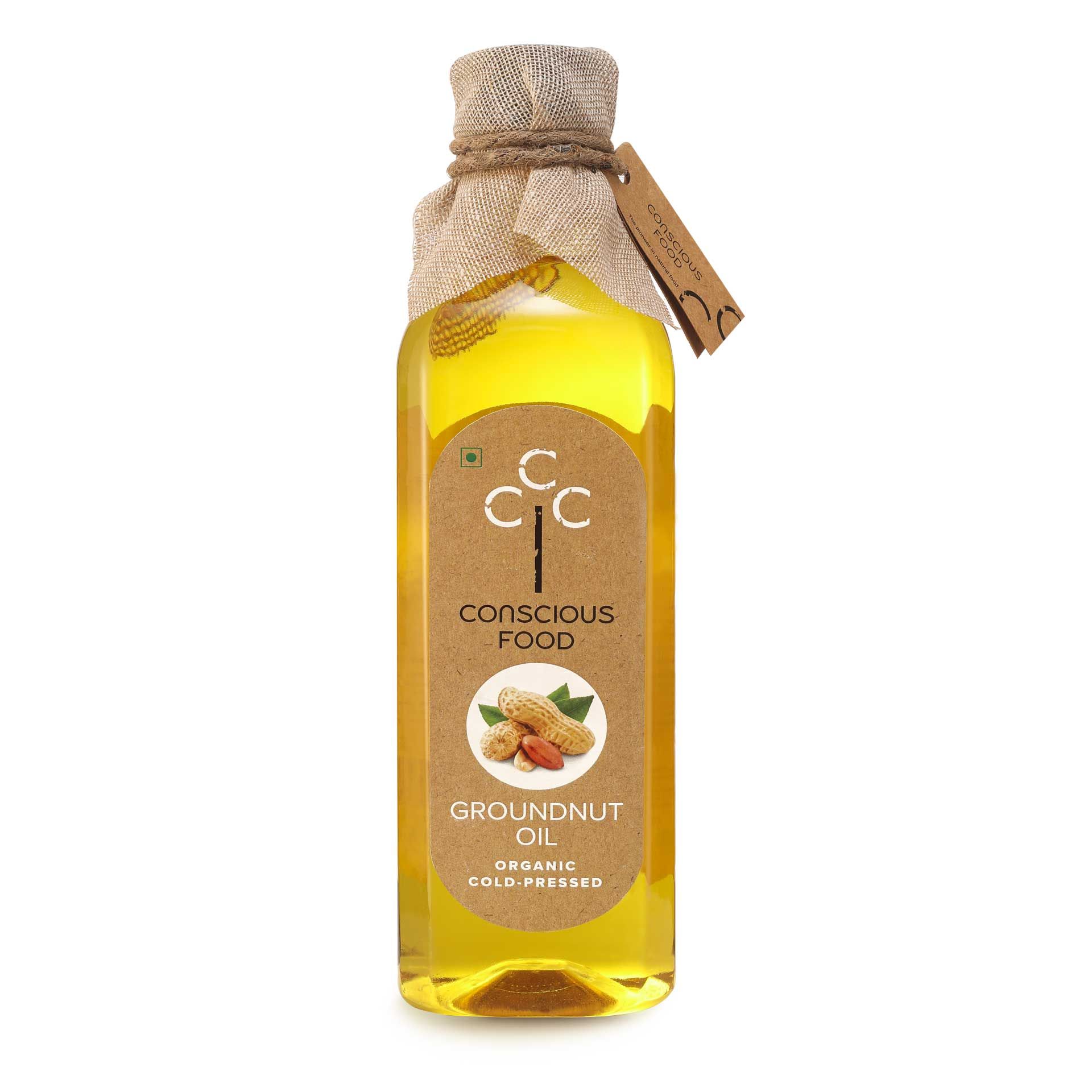conscious food organic groundnut oil