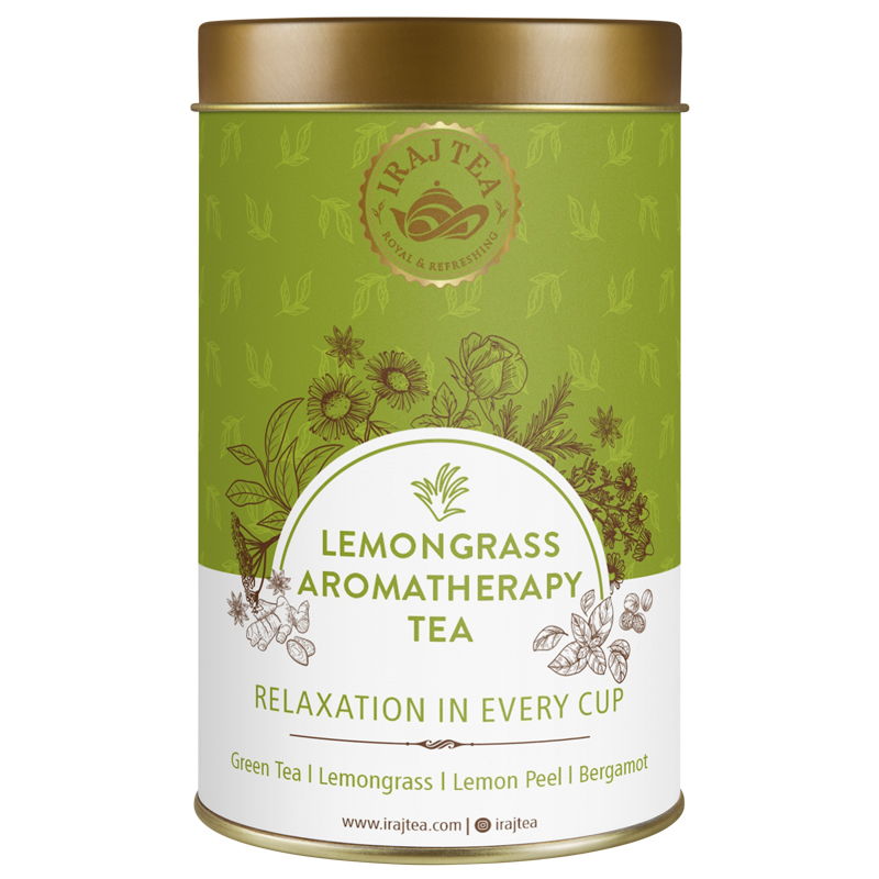 Tin can of lemongrass aromatherapy tea