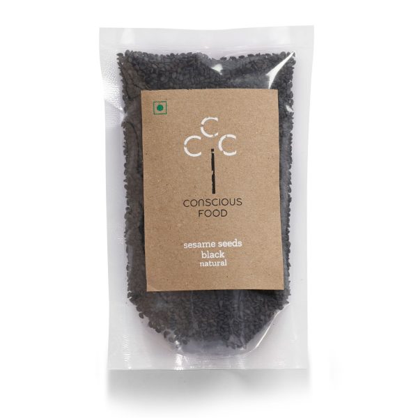 conscious food organic sesame seeds black