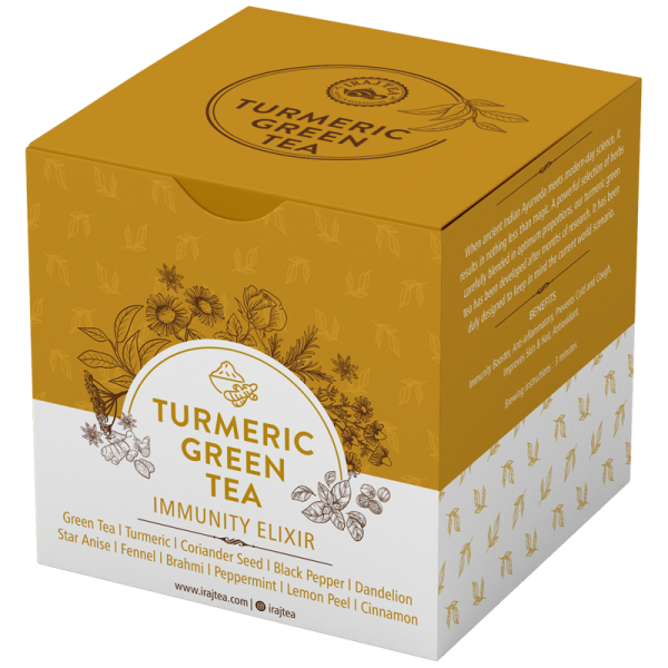 Iraj tea turmeric green tea box