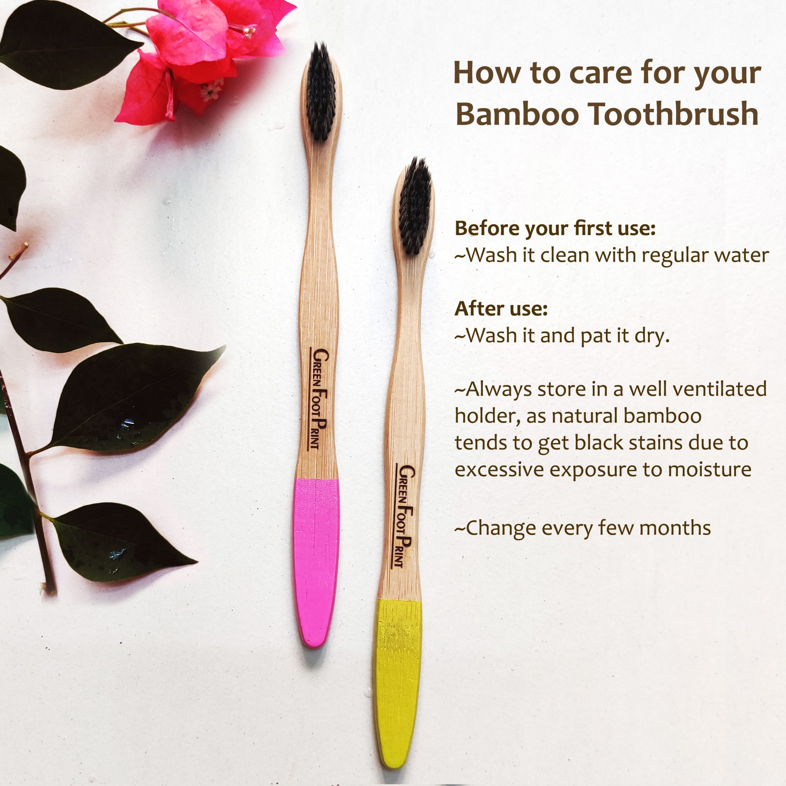Guide on how to care for your bamboo tooth brush