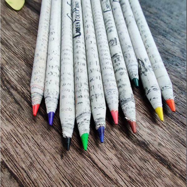 eco-friendly paper colour pencils