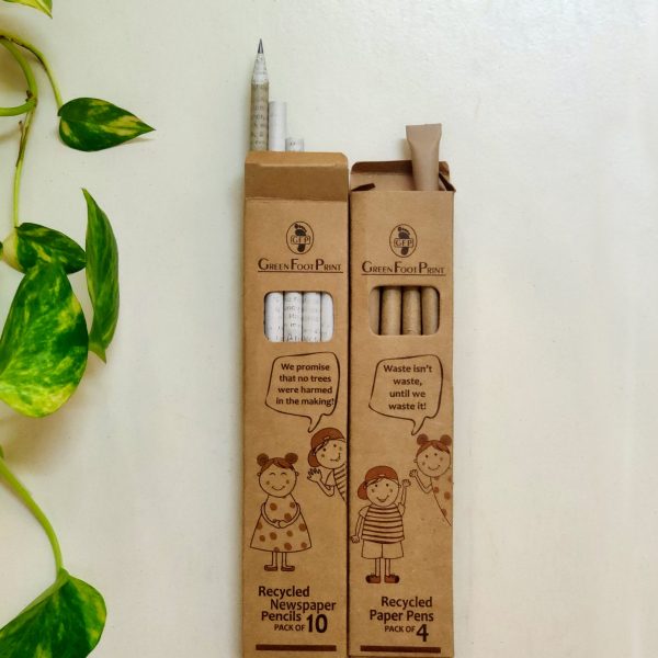 eco-friendly paper pencil & pen combo