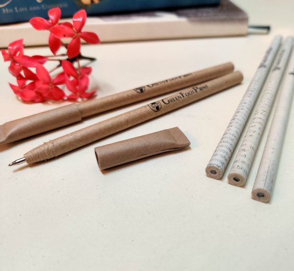 eco-friendly paper pen and pencil