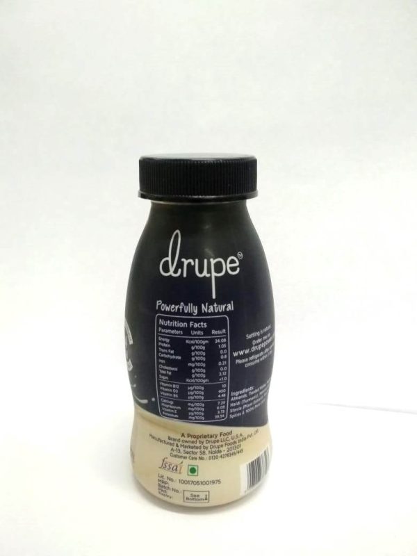 product description of drupe golden power almond milk