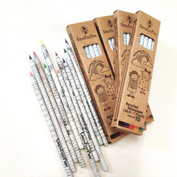 eco-friendly paper pencil colour pack of 40
