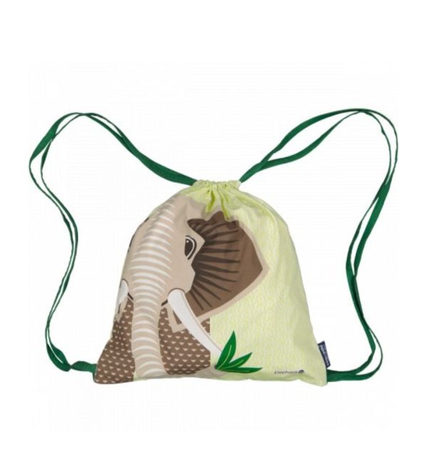 sustainable rucksack bag elephant print