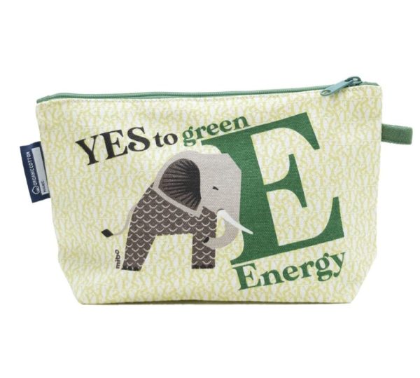yes to green energy typo pencil case