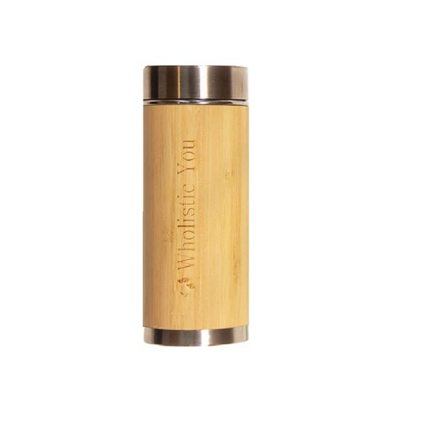 Bamboo Thermos Bottle, Double Walled Vacuum Insulated Flask, Idle for Hot and Cold Brews - Image 2