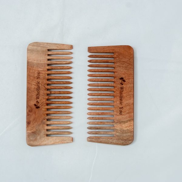 Neem Wood Shampoo Comb (Pack of 2) - Image 3