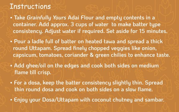 Adai Mix – Dosa | Uttapam 200 Gm | Ready to cook - Image 5