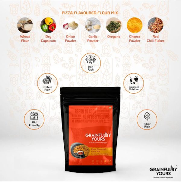 Pizza Flavoured Flour Mix 200Gm – Paratha | Wrap | Tortilla Ready to cook - Image 2