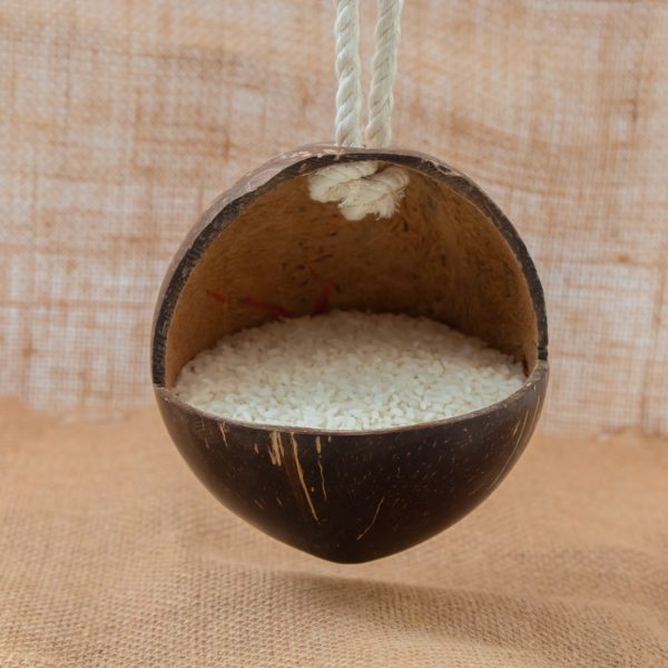 Coconut Shell Bird Feeder 100% Biodegradable I Eco Friendly I Set Of 2 - Image 3