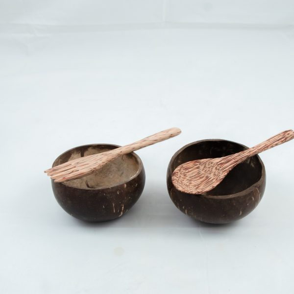 Coconut Shell Mudiam (250 to 300 ml) With 1 Set Fork & Spoon 100% Biodegradable I Eco Friendly - Image 9