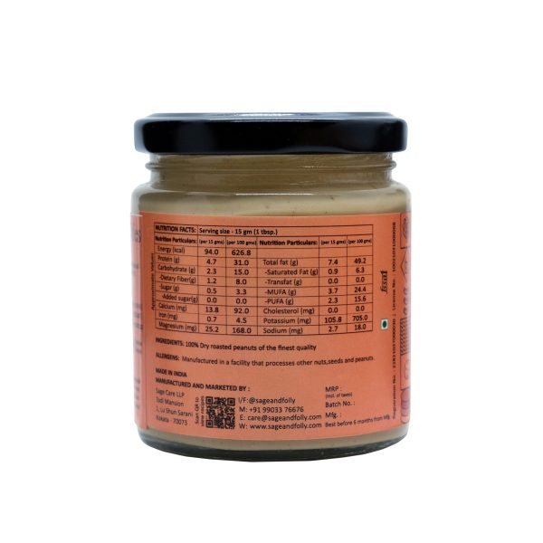 Classic Peanut Butter (unsalted & unsweetened) 200 Gm - Image 2