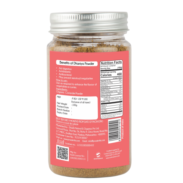 Organic Dhaniya Powder 100 Gm - Image 3