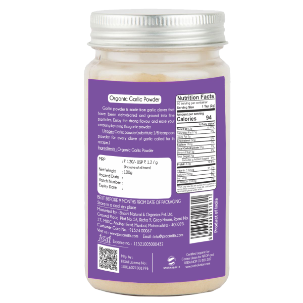 Organic Garlic Powder 100 Gm - Image 2