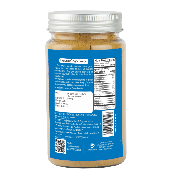 Organic Ginger Powder 100 Gm - Image 2