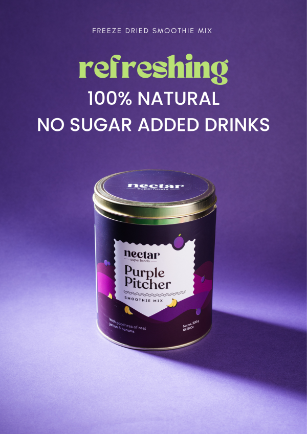 Purple Pitcher Smoothie Powder – Freeze Dried | 300gm - Image 3