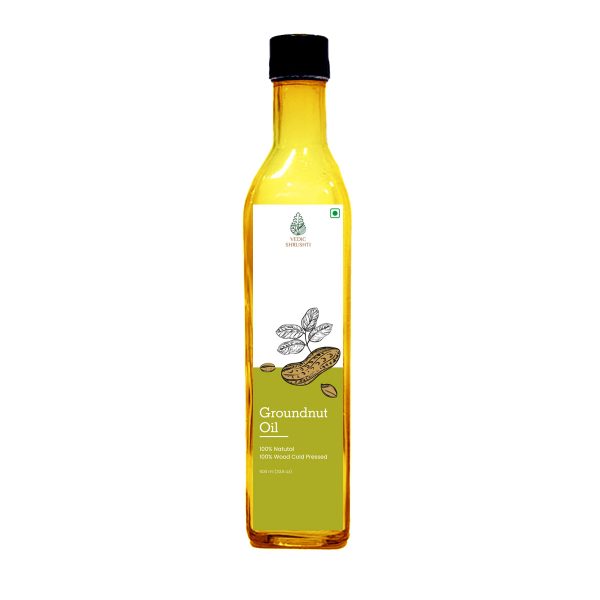 Wood Cold Pressed Groundnut Oil (Glass Bottle) 500ml