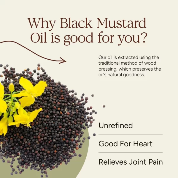 Wood Pressed Black Mustard Oil - Image 6